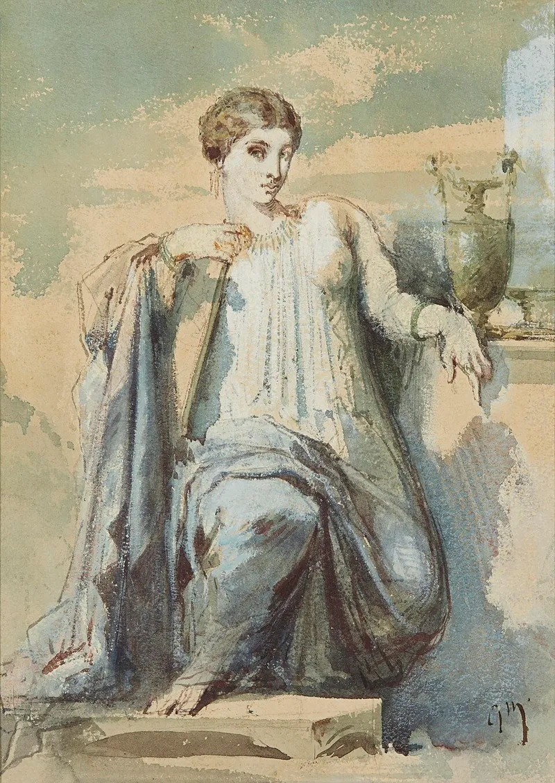 Sapho (Jeune femme au vase), Gustave Moreau